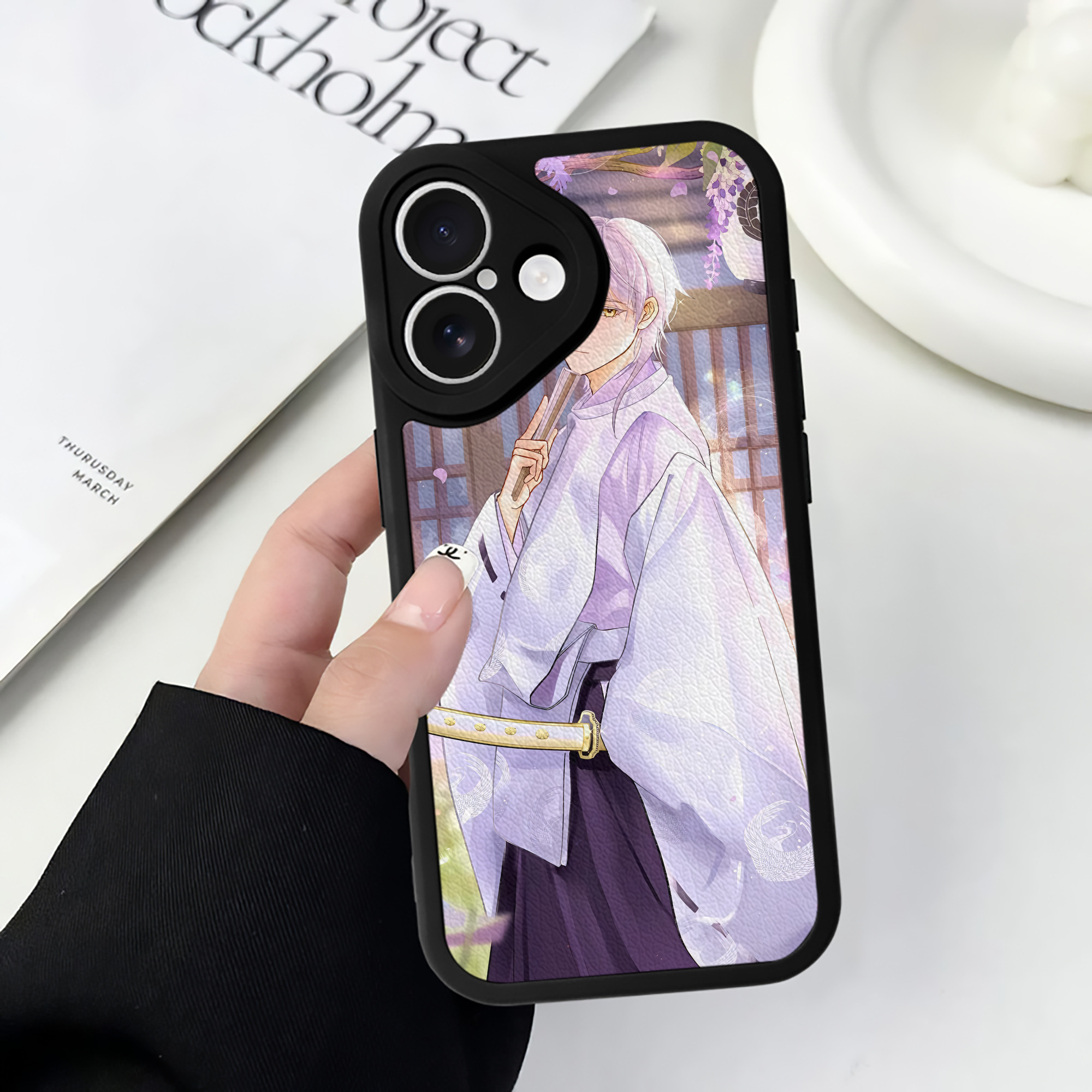 （画像用） 刀剣乱舞 Touken Ranbu 【iPhone 16シリーズ対応】シリコンスマホケース（レザー調） 材質：シリコン